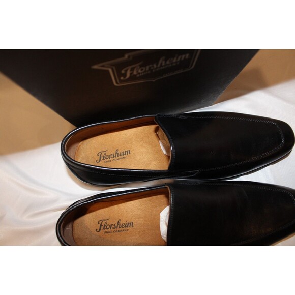 Florsheim Jackson Men's Comfort Slip on Leather Dress Shoes Black sz 11 Wide NIB - Picture 4 of 5